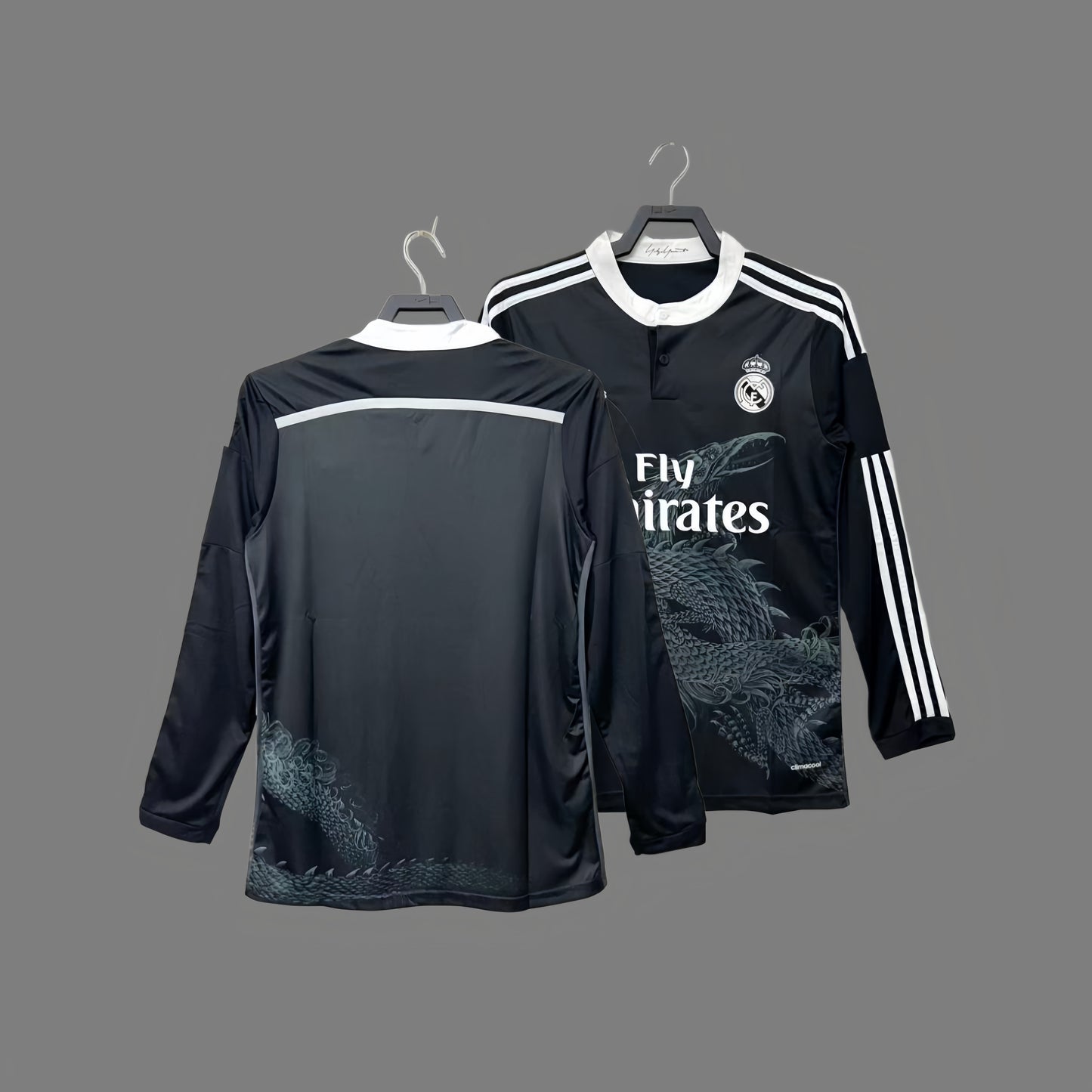 2014-2015 Real Madrid second away long sleeve jersey Ronaldo classic retro football jersey