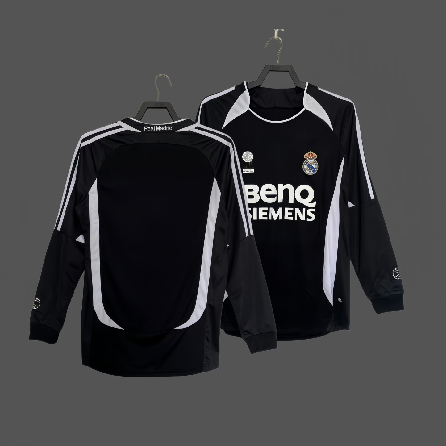 2006 Real Madrid second away long-sleeved classic retro jersey Beckham Guti jersey