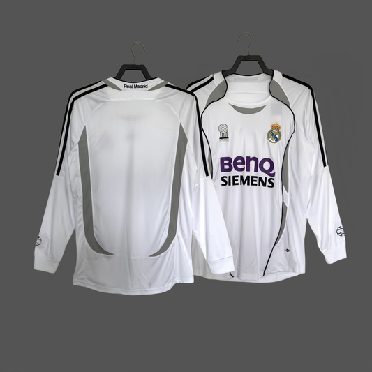 2006 Real Madrid home long-sleeved classic retro jersey Beckham Guti jersey