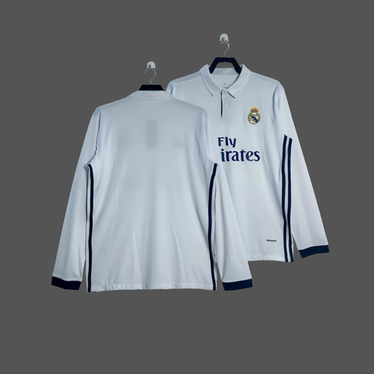 2016 season Real Madrid home long-sleeved classic retro jersey C Ronaldo Ramos jersey