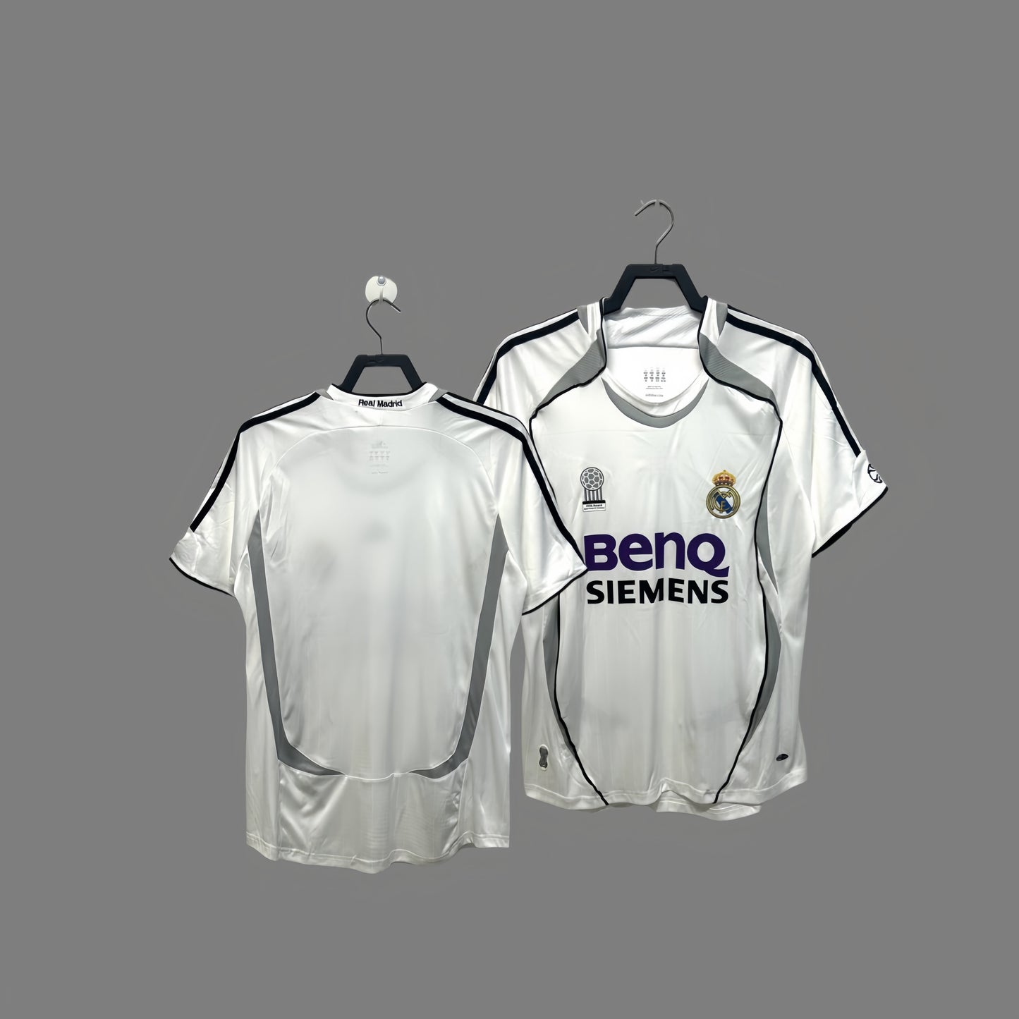 2006 Real Madrid home retro classic jersey Raul Ronaldo Beckham football uniform